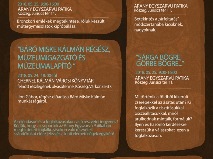 Magyar Régészet Napja- Kőszeg régészeti értékeiről ismeretterjesztő foglalkozás gyermekcsoportoknak
